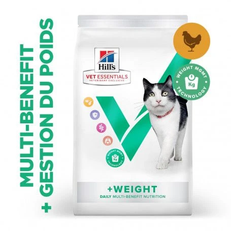 Vet Essentials Chat Multi-Benefit + Weight Mature 7+ Poulet 3 Vet Essentials Chat Multi-Benefit + Weight Mature 7+ Poulet